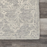 3' x 5' Gray Floral Finesse Area Rug - Homeroots - Flyclothing LLC