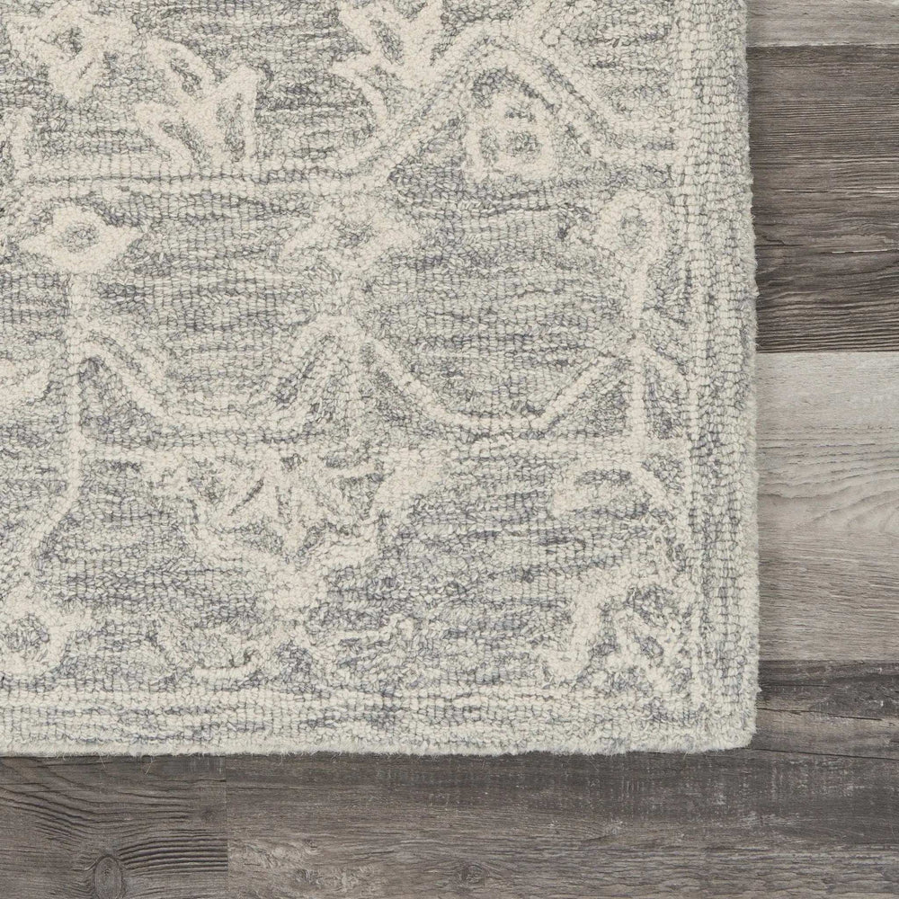 3' x 5' Gray Floral Finesse Area Rug - Homeroots - Flyclothing LLC