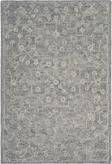 3' x 5' Gray Floral Finesse Area Rug - Homeroots