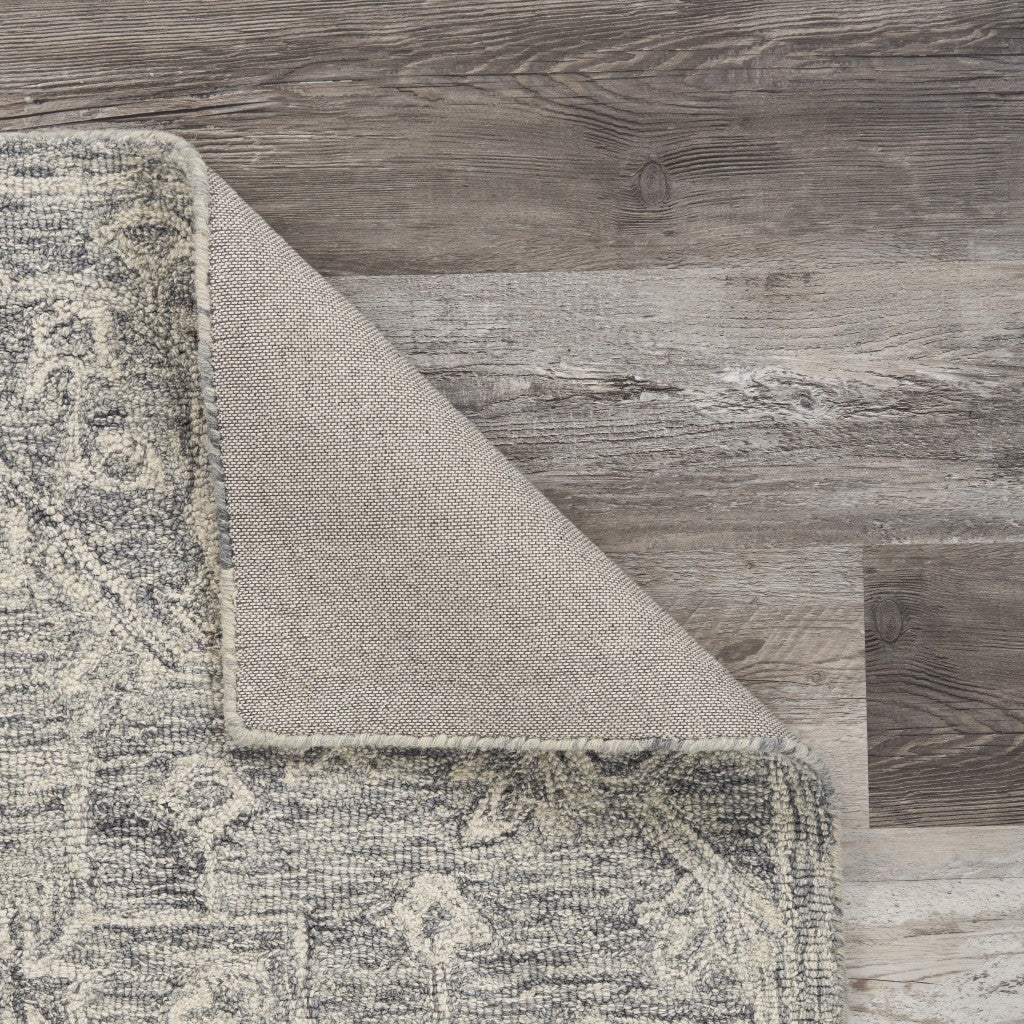 3' x 5' Gray Floral Finesse Area Rug - Homeroots - Flyclothing LLC