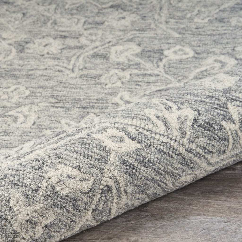 3' x 5' Gray Floral Finesse Area Rug - Homeroots - Flyclothing LLC