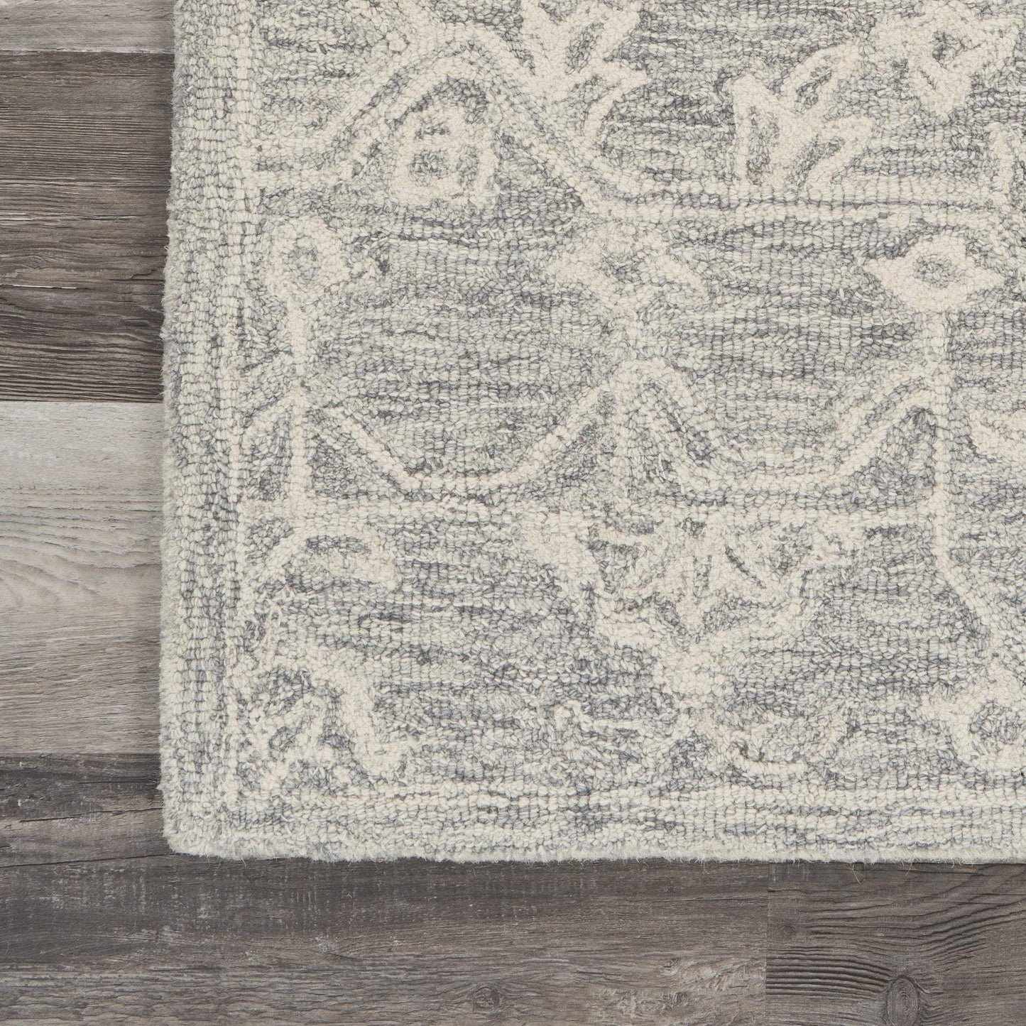 3' x 5' Gray Floral Finesse Area Rug - Homeroots - Flyclothing LLC