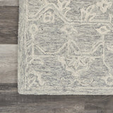 3' x 5' Gray Floral Finesse Area Rug - Homeroots