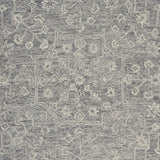 5' X 7' Gray Floral Finesse Area Rug