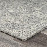 5' X 7' Gray Floral Finesse Area Rug