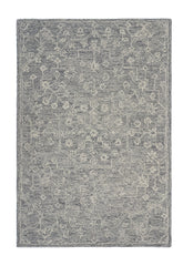 5' X 7' Gray Floral Finesse Area Rug