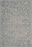 7' x 9' Gray Floral Finesse Area Rug - Homeroots