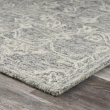 7' x 9' Gray Floral Finesse Area Rug - Homeroots