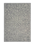 7' x 9' Gray Floral Finesse Area Rug - Homeroots