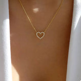 18K Gold-Plated Heart Necklace - Trendsi - Flyclothing LLC