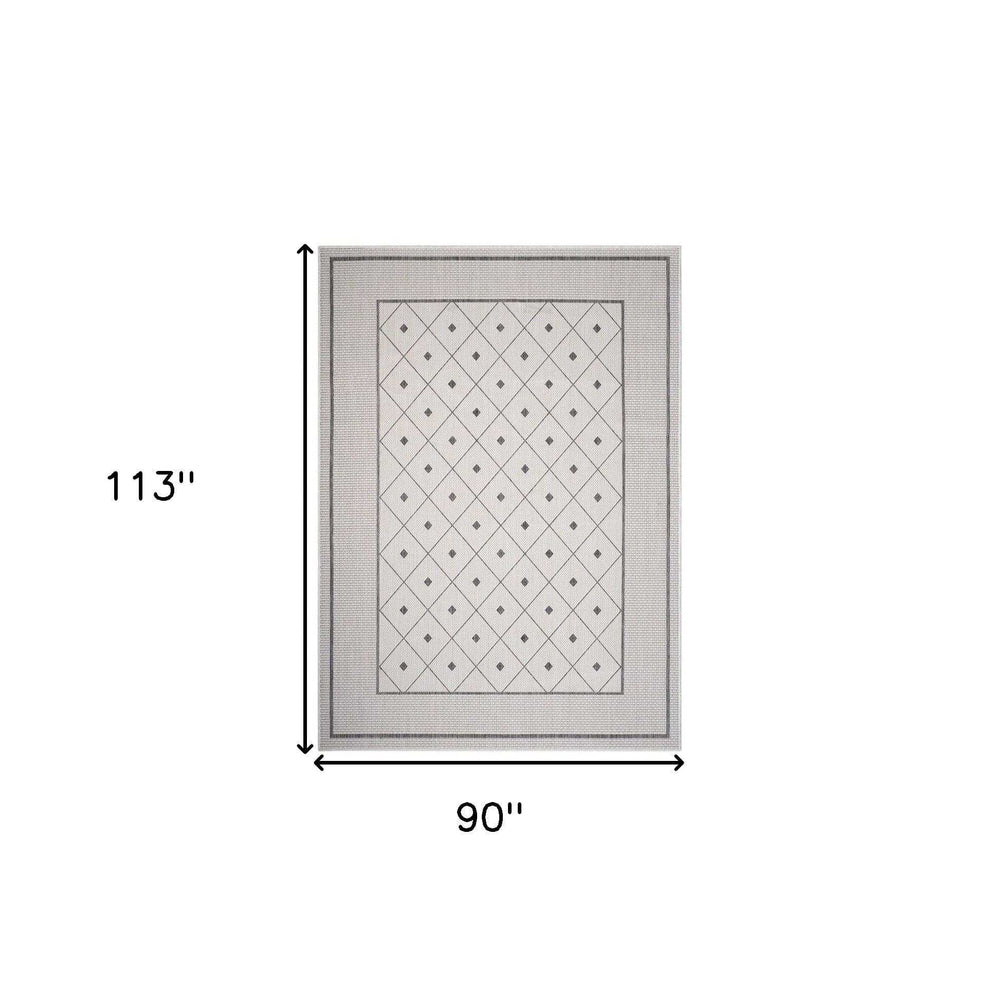 8' X 9' Gray Indoor Outdoor Area Rug - Homeroots - Flyclothing LLC