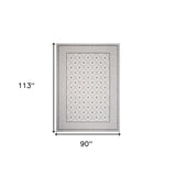 8' X 9' Gray Indoor Outdoor Area Rug - Homeroots
