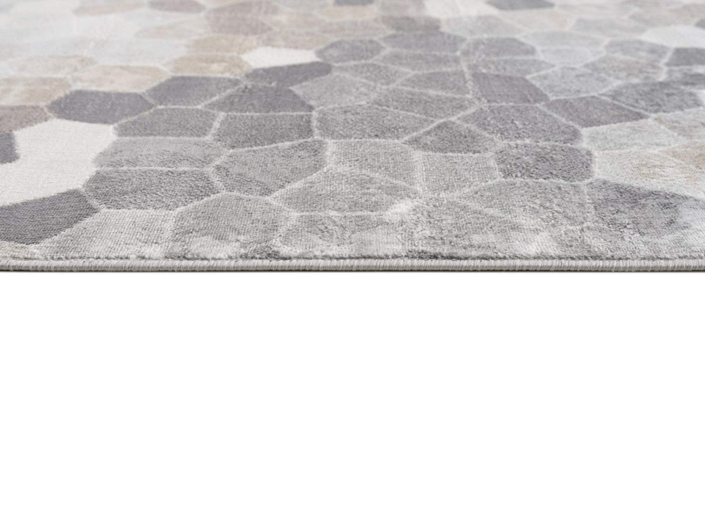 4' X 6' Beige Cobblestone Pattern Area Rug - Homeroots - Flyclothing LLC
