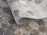 5' X 8' Beige Cobblestone Pattern Area Rug