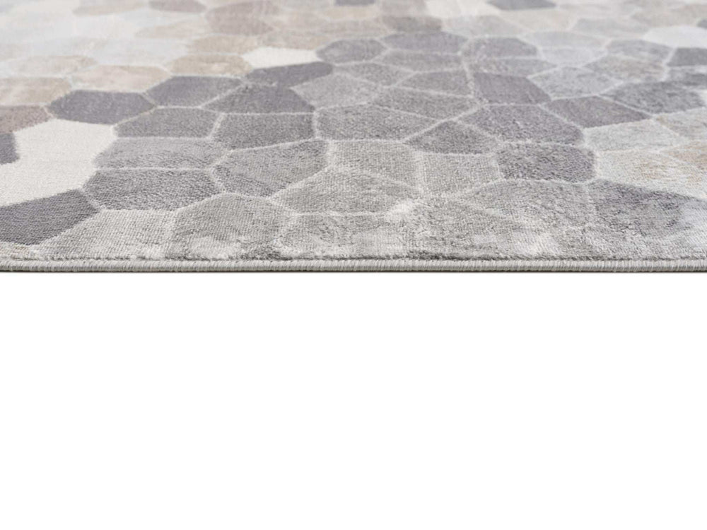 8' X 11' Beige Cobblestone Pattern Area Rug - Homeroots - Flyclothing LLC