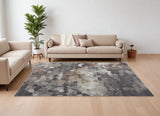 8' X 11' Beige Cobblestone Pattern Area Rug - Homeroots