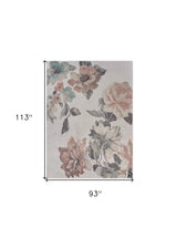 8' X 10' Pink and Ivory Area Rug - Homeroots - Flyclothing LLC