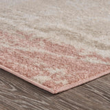 8' X 10' Ivory Beige and Blush Abstract Area Rug - Homeroots