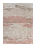 8' X 10' Ivory Beige and Blush Abstract Area Rug - Homeroots