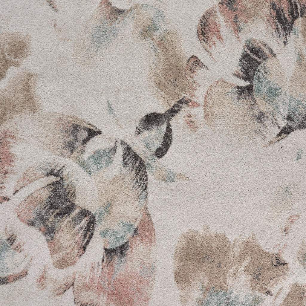 8' X 10' Ivory Soft Floral Artwork Area Rug - Homeroots - Flyclothing LLC