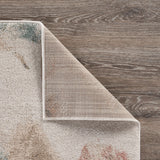 8' X 10' Ivory Soft Floral Artwork Area Rug - Homeroots