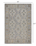 8' X 10' Blue and Tan Traditional Area Rug - Homeroots - Flyclothing LLC