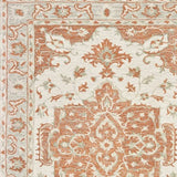 9' X 12' Orange and Ivory Medallion Area Rug - Homeroots - Flyclothing LLC