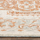 9' X 12' Orange and Ivory Medallion Area Rug - Homeroots - Flyclothing LLC