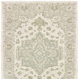 5' X 8' Green and Cream Medallion Area Rug - Homeroots - Flyclothing LLC