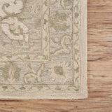 8' X 10' Green and Cream Medallion Area Rug - Homeroots