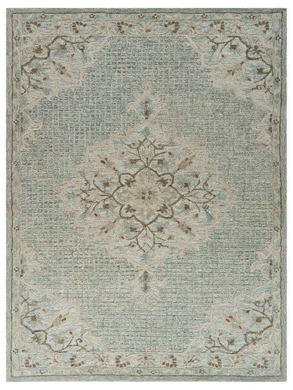 5' X 8' Blue Wool Hand Tufted Area Rug - Homeroots - Flyclothing LLC