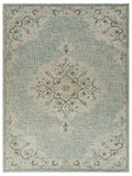 5' X 8' Blue Wool Hand Tufted Area Rug