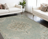 9' X 12' Blue Wool Hand Tufted Area Rug - Homeroots