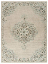 9' X 12' Ivory Wool Handmade Area Rug - Homeroots - Flyclothing LLC