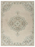 9' X 12' Ivory Wool Handmade Area Rug - Homeroots