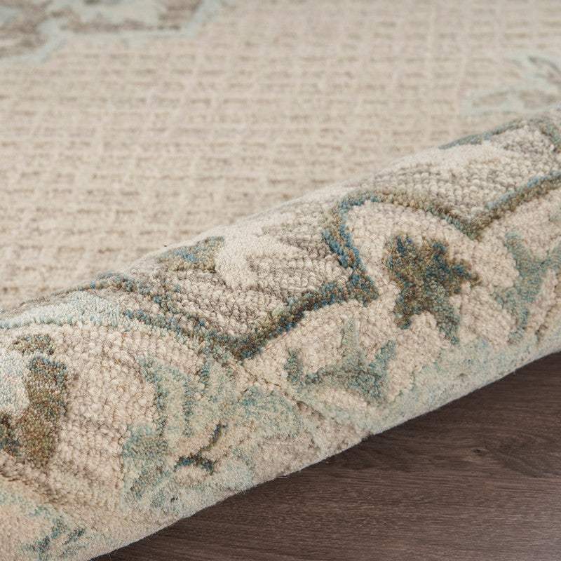 9' X 12' Ivory Wool Handmade Area Rug - Homeroots - Flyclothing LLC