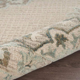 9' X 12' Ivory Wool Handmade Area Rug - Homeroots - Flyclothing LLC