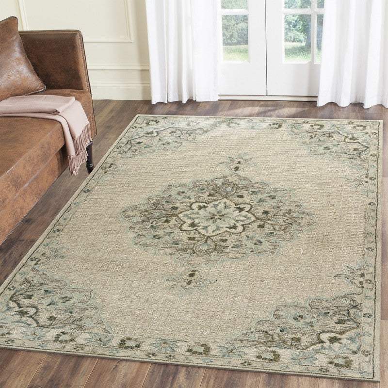 9' X 12' Ivory Wool Handmade Area Rug - Homeroots - Flyclothing LLC