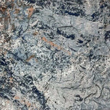 5' X 8' Navy and Gray Abstract Ice Area Rug - Homeroots - Flyclothing LLC