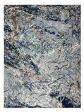 8' X 10' Navy and Gray Abstract Ice Area Rug - Homeroots - Flyclothing LLC