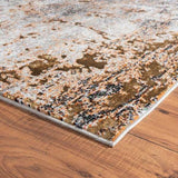 5' X 8' Gray And Orange Storm Area Rug - Homeroots - Flyclothing LLC
