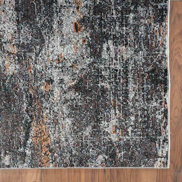 5' X 8' Gray And Orange Storm Area Rug - Homeroots - Flyclothing LLC