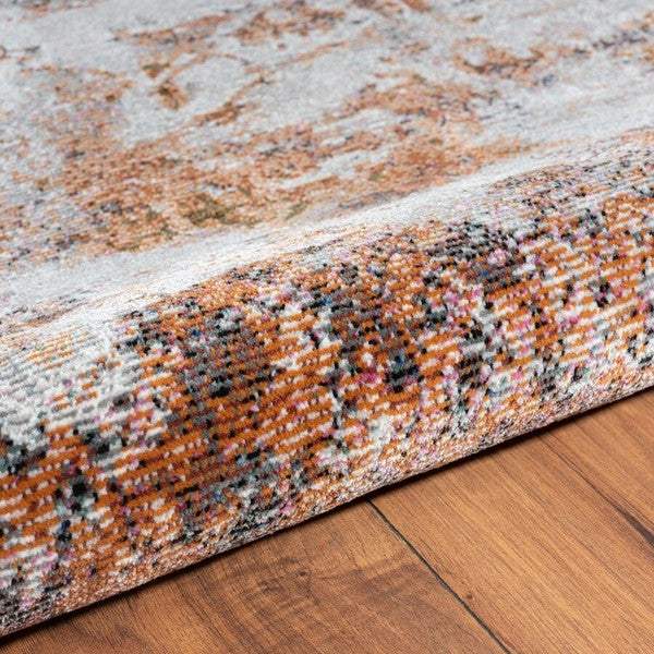 5' X 8' Brown and White Abstract Earth Area Rug - Homeroots - Flyclothing LLC
