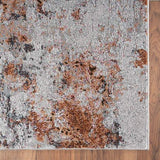 5' X 8' Brown and White Abstract Earth Area Rug - Homeroots - Flyclothing LLC