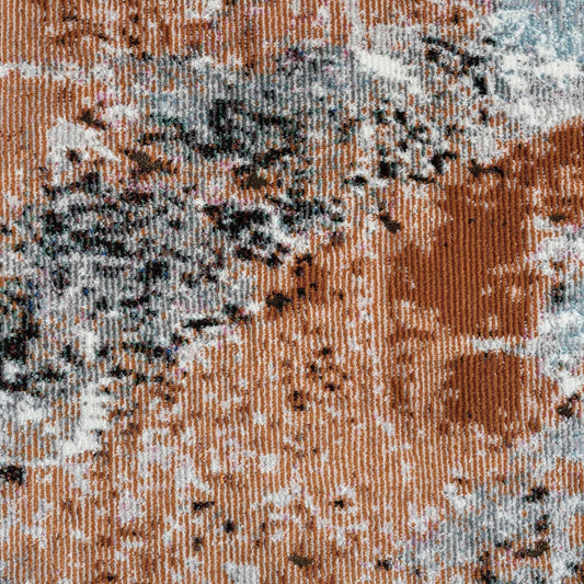 5' X 8' Rustic Brown Abstract Area Rug - Homeroots