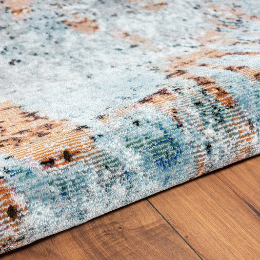 5' X 8' Rustic Brown Abstract Area Rug - Homeroots