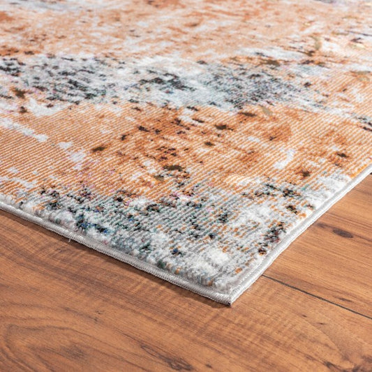 8' X 10' Rustic Brown Abstract Area Rug