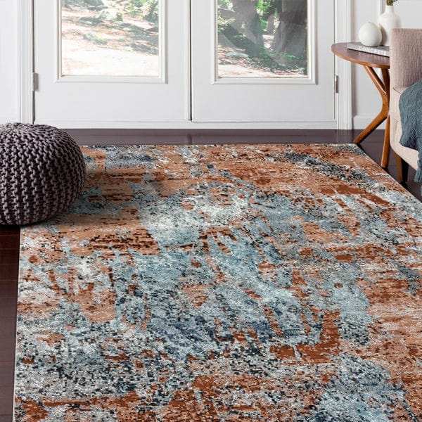 8' X 10' Rustic Brown Abstract Area Rug - Homeroots - Flyclothing LLC