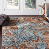 8' X 10' Rustic Brown Abstract Area Rug - Homeroots - Flyclothing LLC