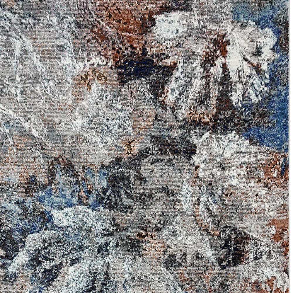 5' X 8' Gray Abstract Foliage Area Rug - Homeroots - Flyclothing LLC